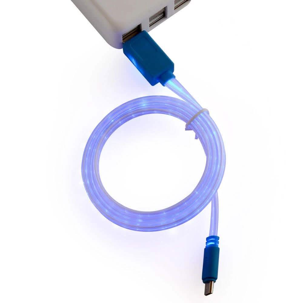 Cable de sincronización de datos y cargador micro USB con luz LED