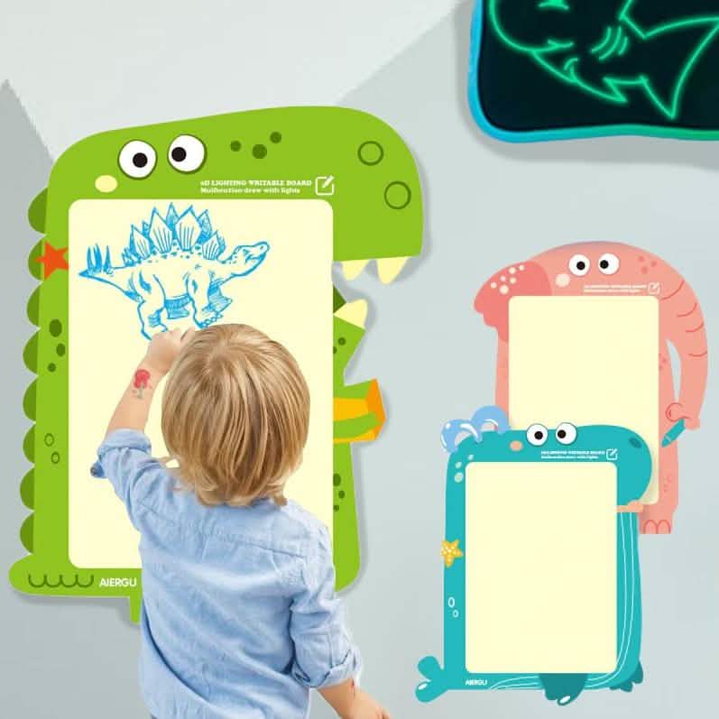 Pizarra de dibujo luminosa LED con bolígrafo fluorescente divertido