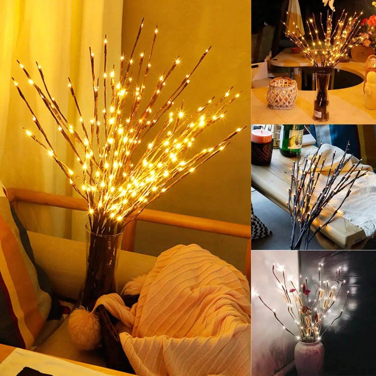 Lámpara LED con forma de rama de árbol Luces florales