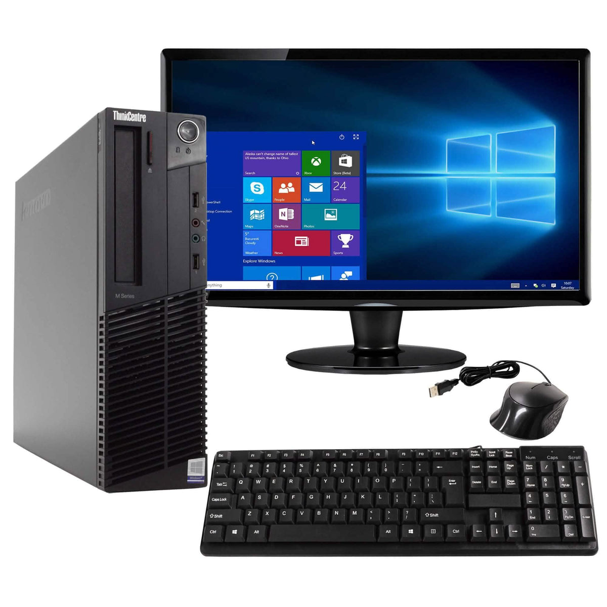 Ordenador de sobremesa Lenovo ThinkCentre M82 PC - Disco duro SSD de 120 GB (restaurado)