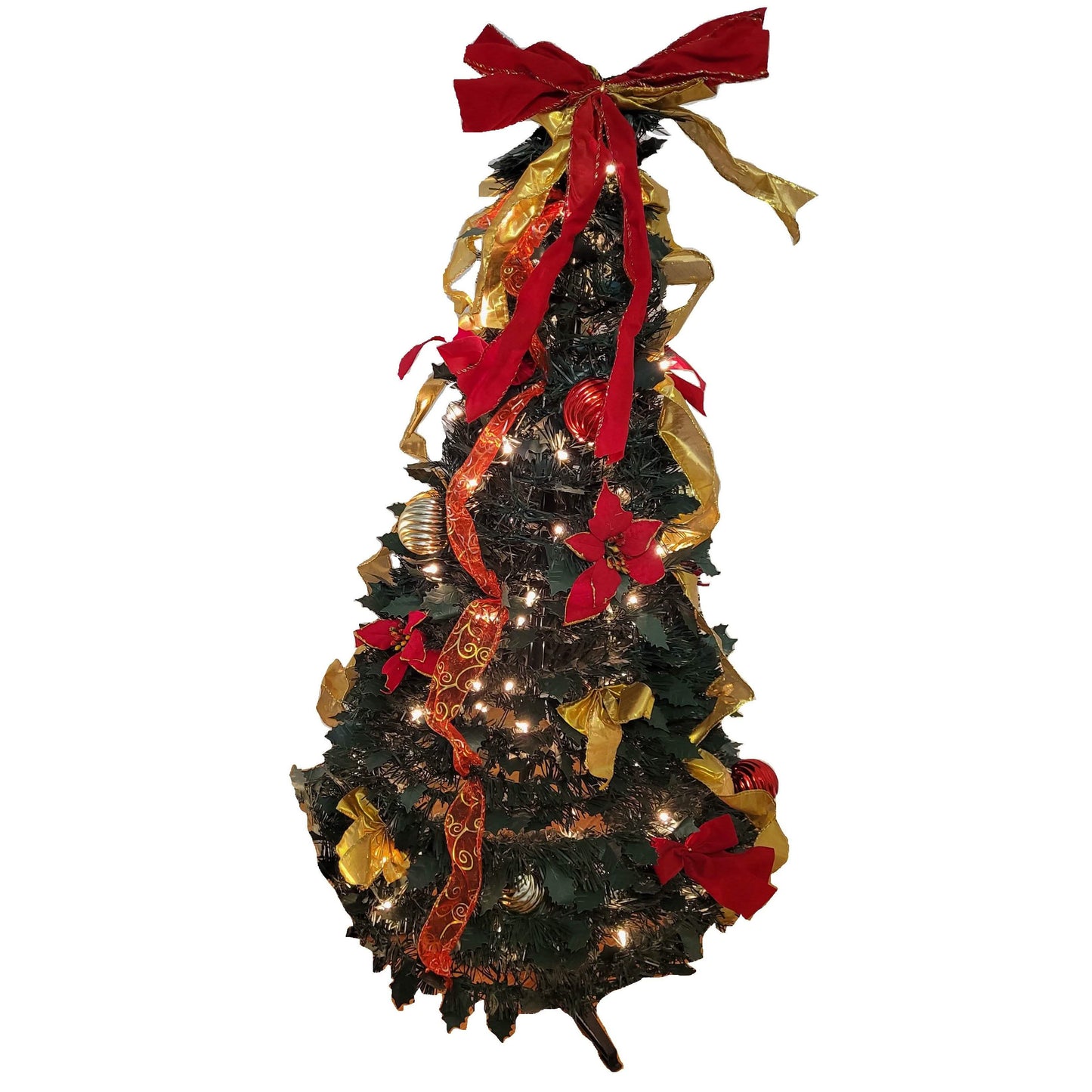 Árbol Desplegable con Luces Transparentes Colección Navideña Let It Snow - Estilos Variados