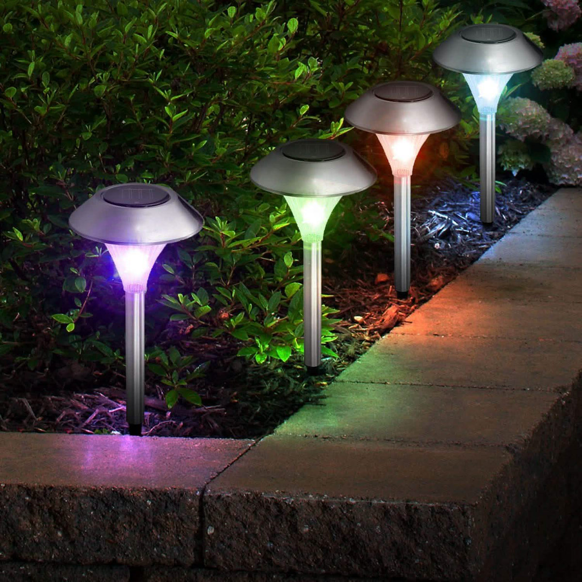 Lámparas Solares de Jardín con Luces que Cambian de Color