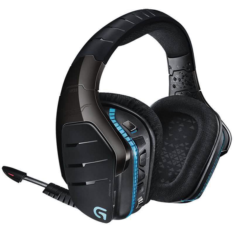 Auriculares inalámbricos para juegos con sonido envolvente 7.1 y RGB Logitech G933 Artemis Spectrum (restaurados)