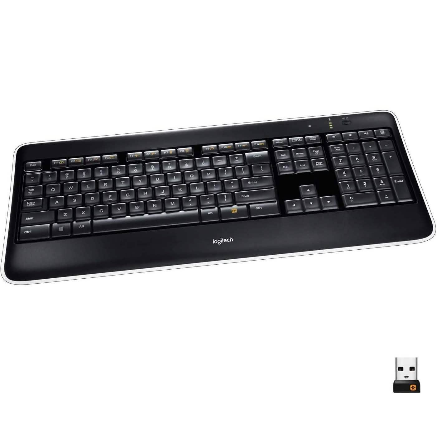 Teclado inalámbrico iluminado para computadora Logitech K800 (reacondicionado)