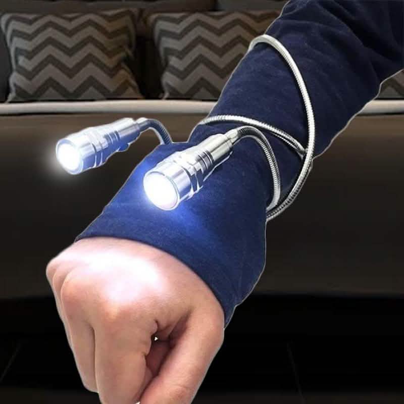 Linterna LED magnética de mano de bolsillo con cuello flexible