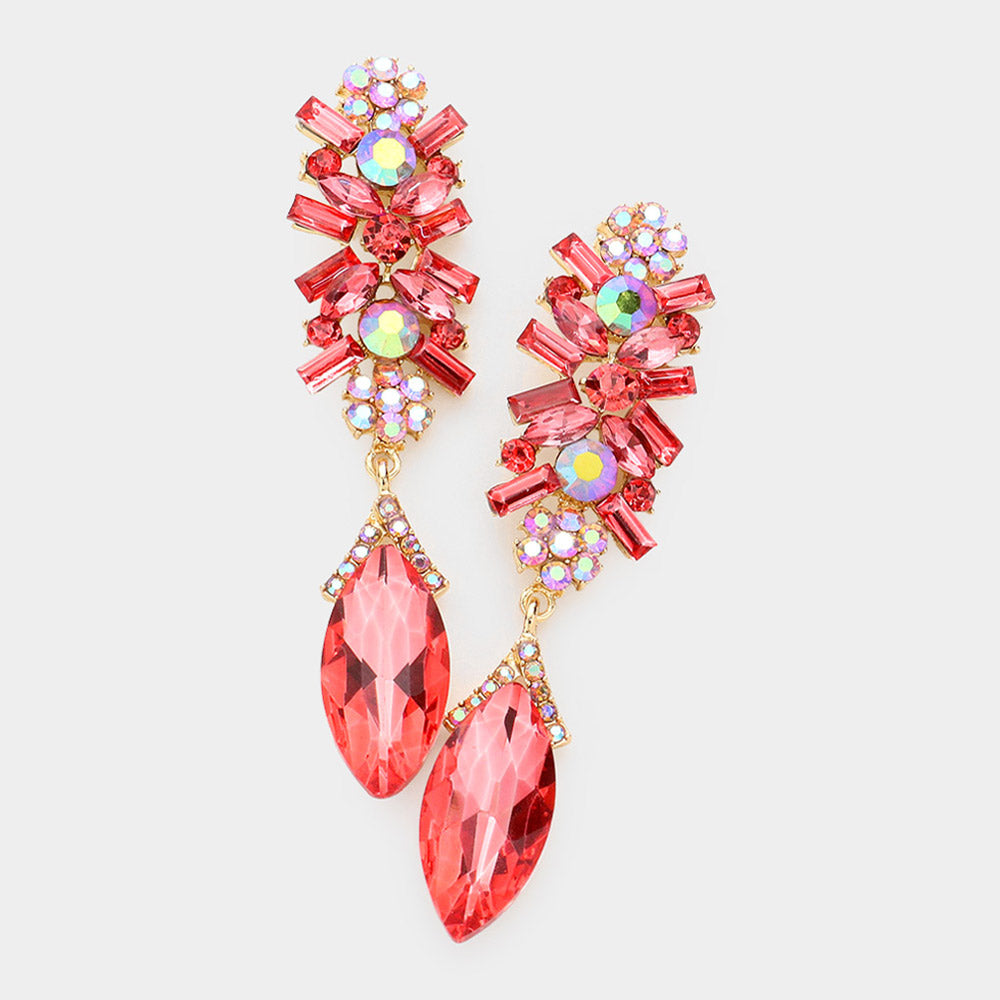 Pendientes de Noche Colgantes de Cristal y Marquesa