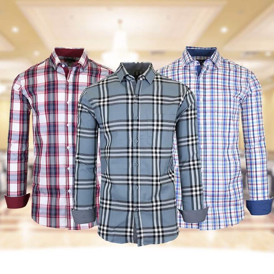 Camisas de vestir elásticas de ajuste delgado de secado rápido para hombre