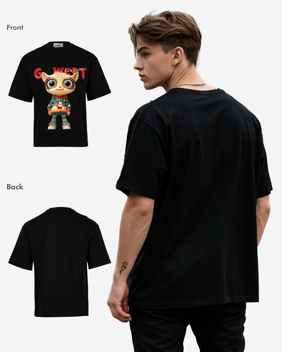 G West Mistletoe Mischief Oversized T-Shirt Mens