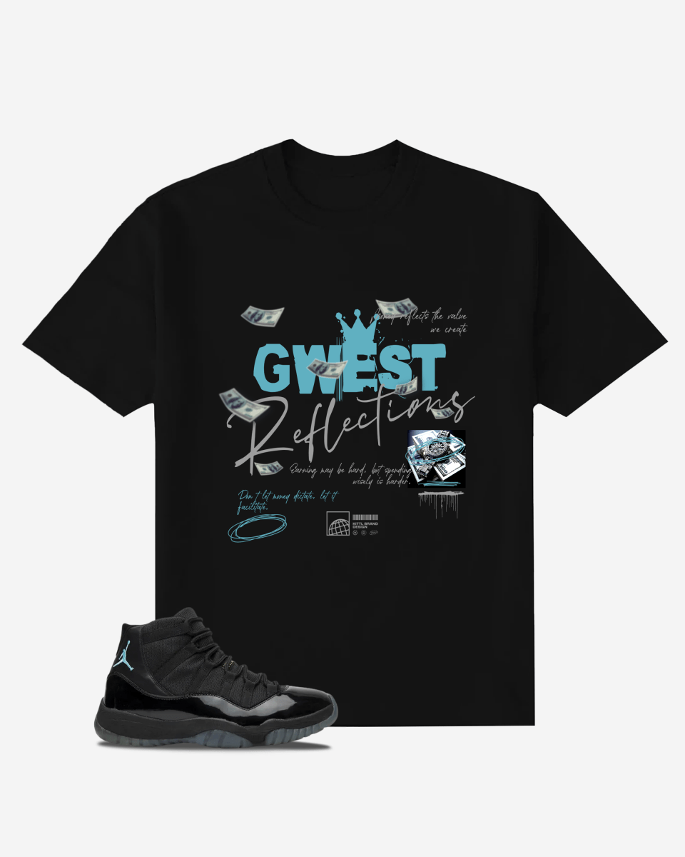 G West Money Reflections Oversized T-Shirt Mens