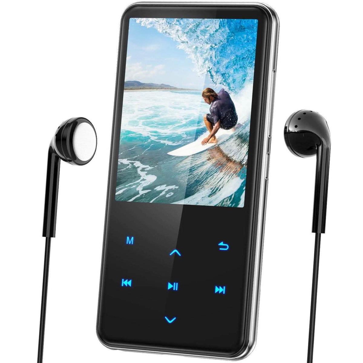 Reproductor MP3 con pantalla de 2.4in Bluetooth 4.1/16GB/T01 Negro