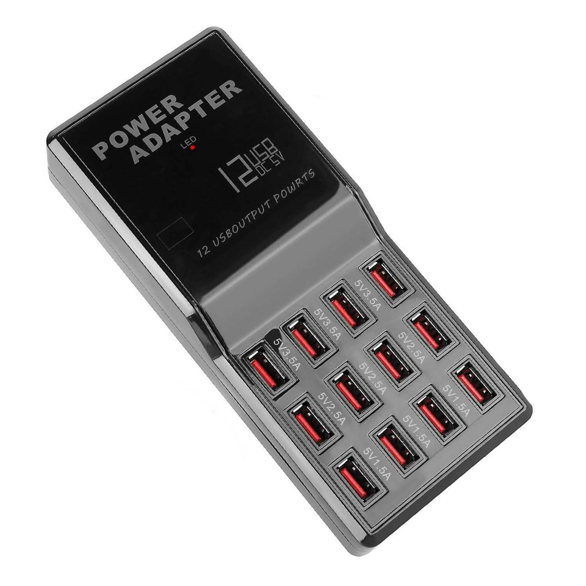 Concentrador de estación de carga USB de 12 puertos múltiple
