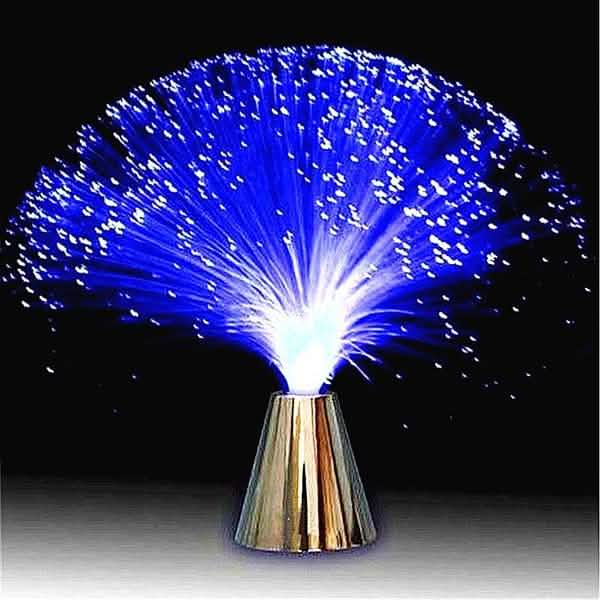 Lámpara de luz LED de fibra óptica multicolor
