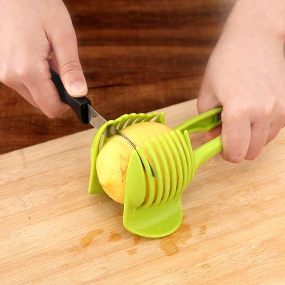 Cortador de cocina multifuncional con soporte de agarre firme