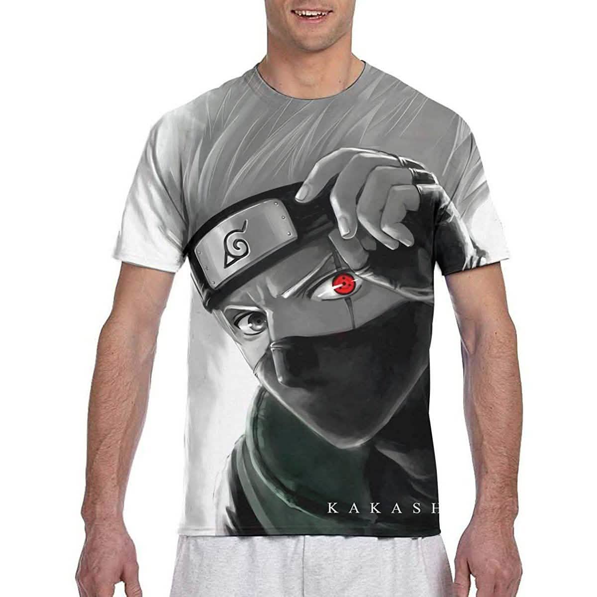 Camiseta de manga corta con estampado 3D de Naruto para hombre, mujer, niño y niña