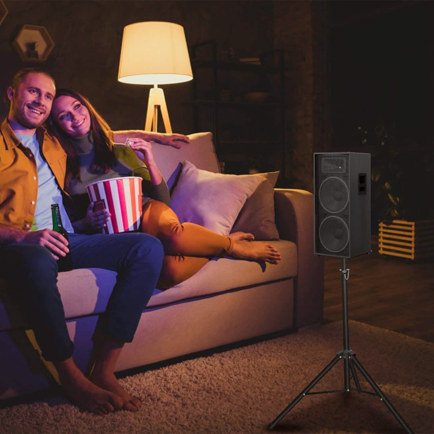 Soporte de Trípode para Altavoz PA, Resistente, Altura Extensible, Ajustable, Tipo Rack