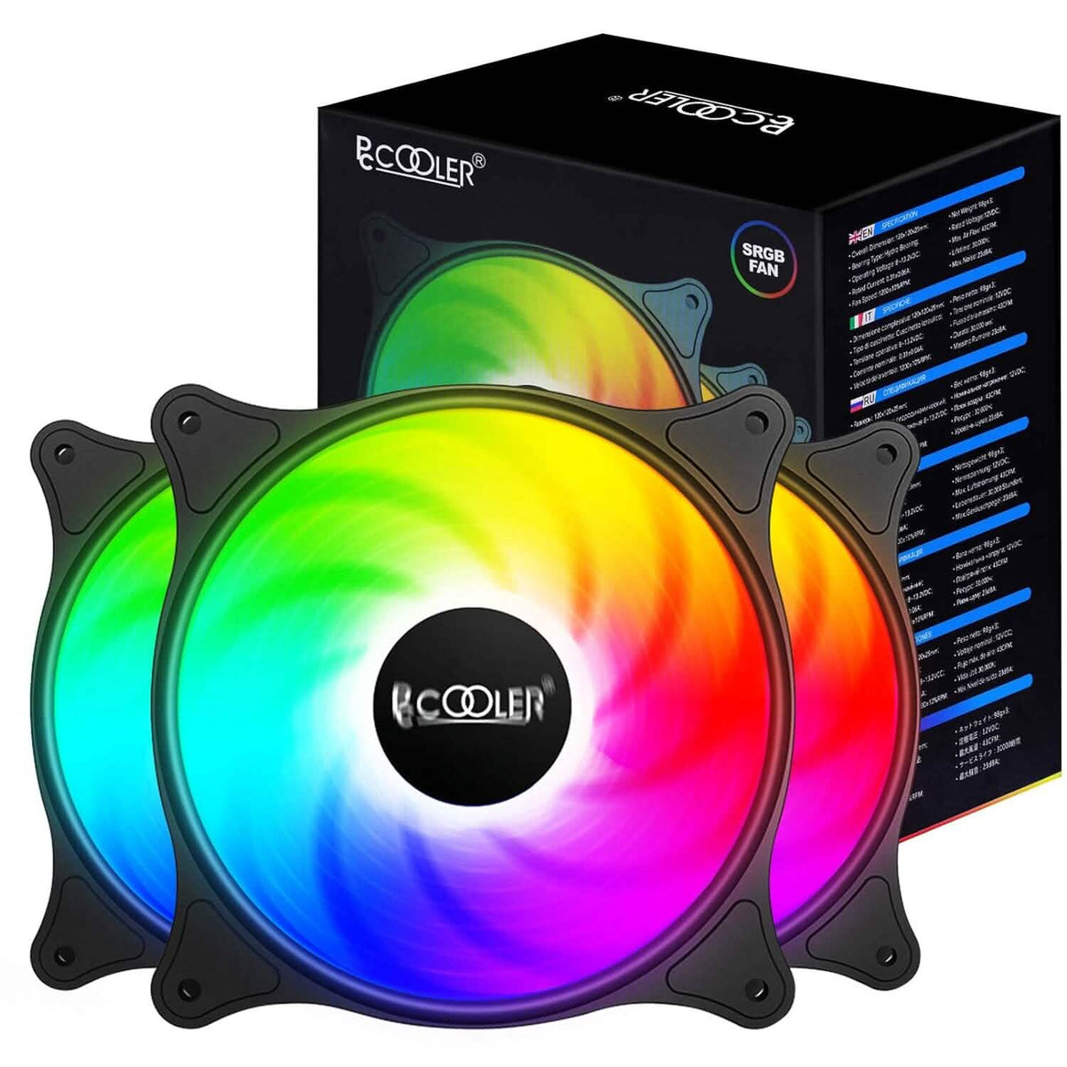 PCCOOLER 120MM Case Fan 3 Pack FX120 High Performance Cooling PC Fans (Refurbished)