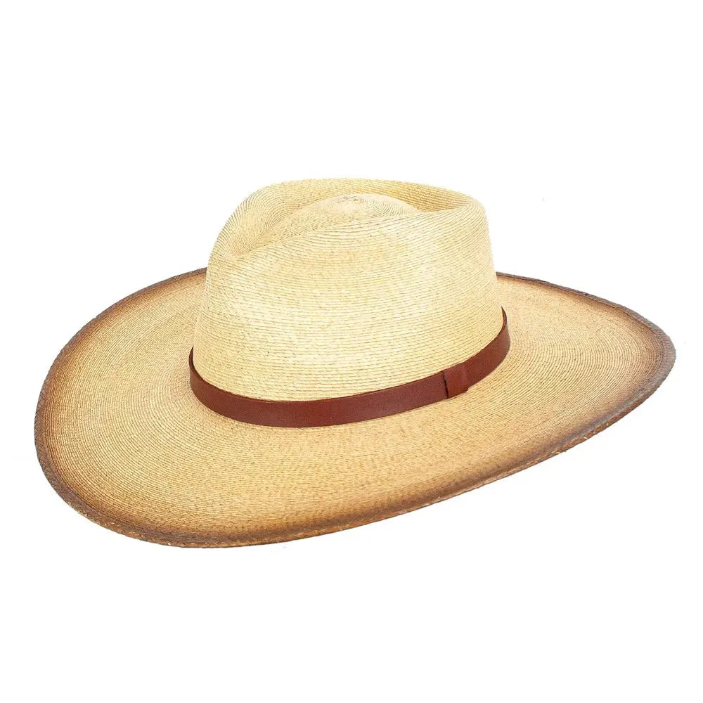 Peter Grimm Yosef - Sombrero Fedora Ancho de Palma Mexicana