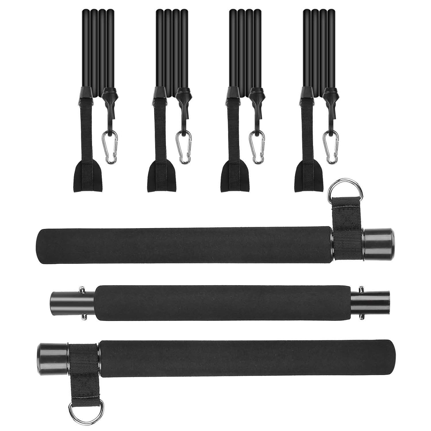Kit de barra de Pilates con 4 bandas de resistencia