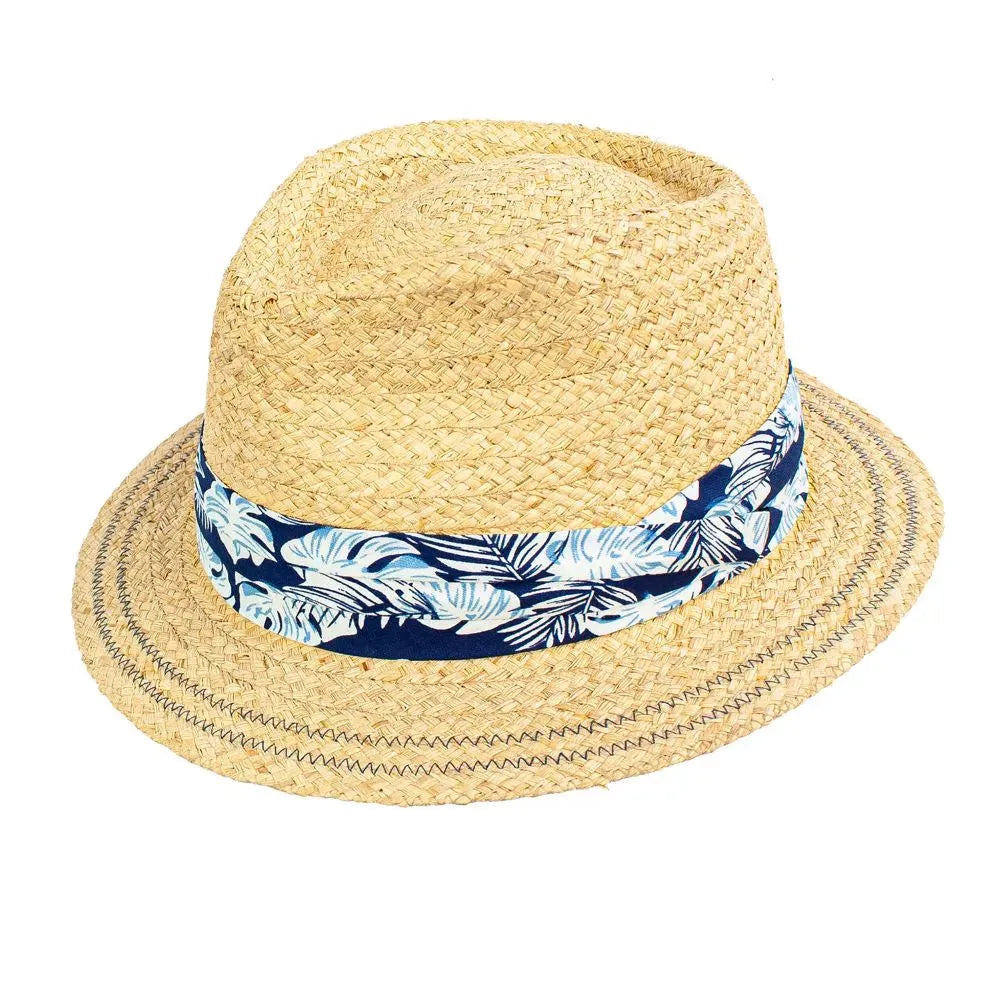 Sombrero Peter Grimm tipo fedora de paja - Pill Box