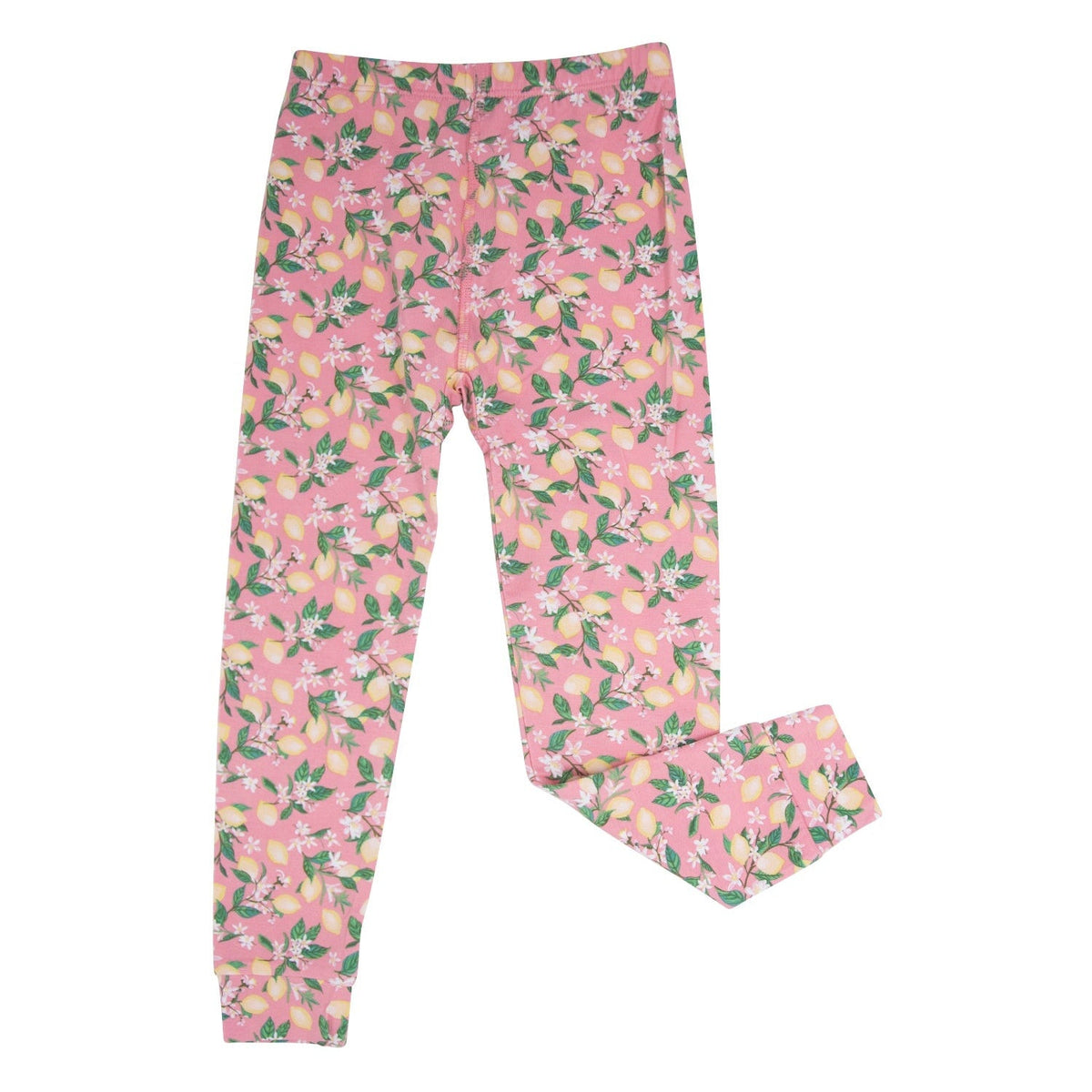 Pijama de niño grande con estampado floral de limones rosas
