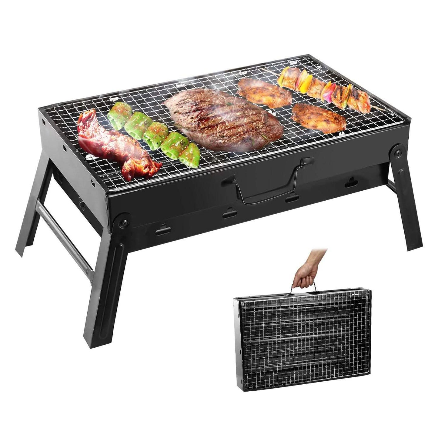 Barbacoa portátil de carbón plegable