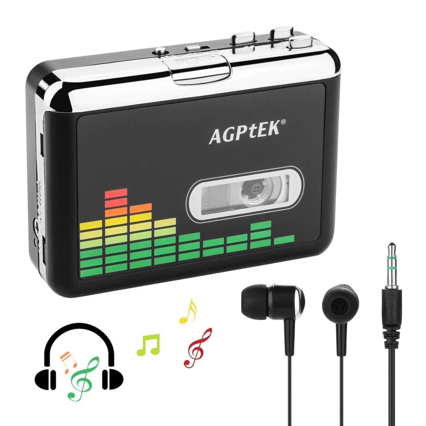 Reproductor de música de casete portátil, conversor de cinta a MP3, grabadora de casetes