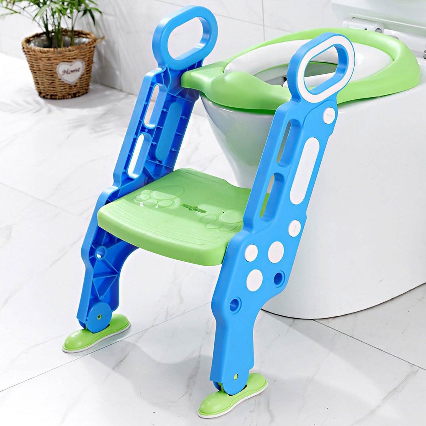 Asiento de inodoro de entrenamiento con escalones