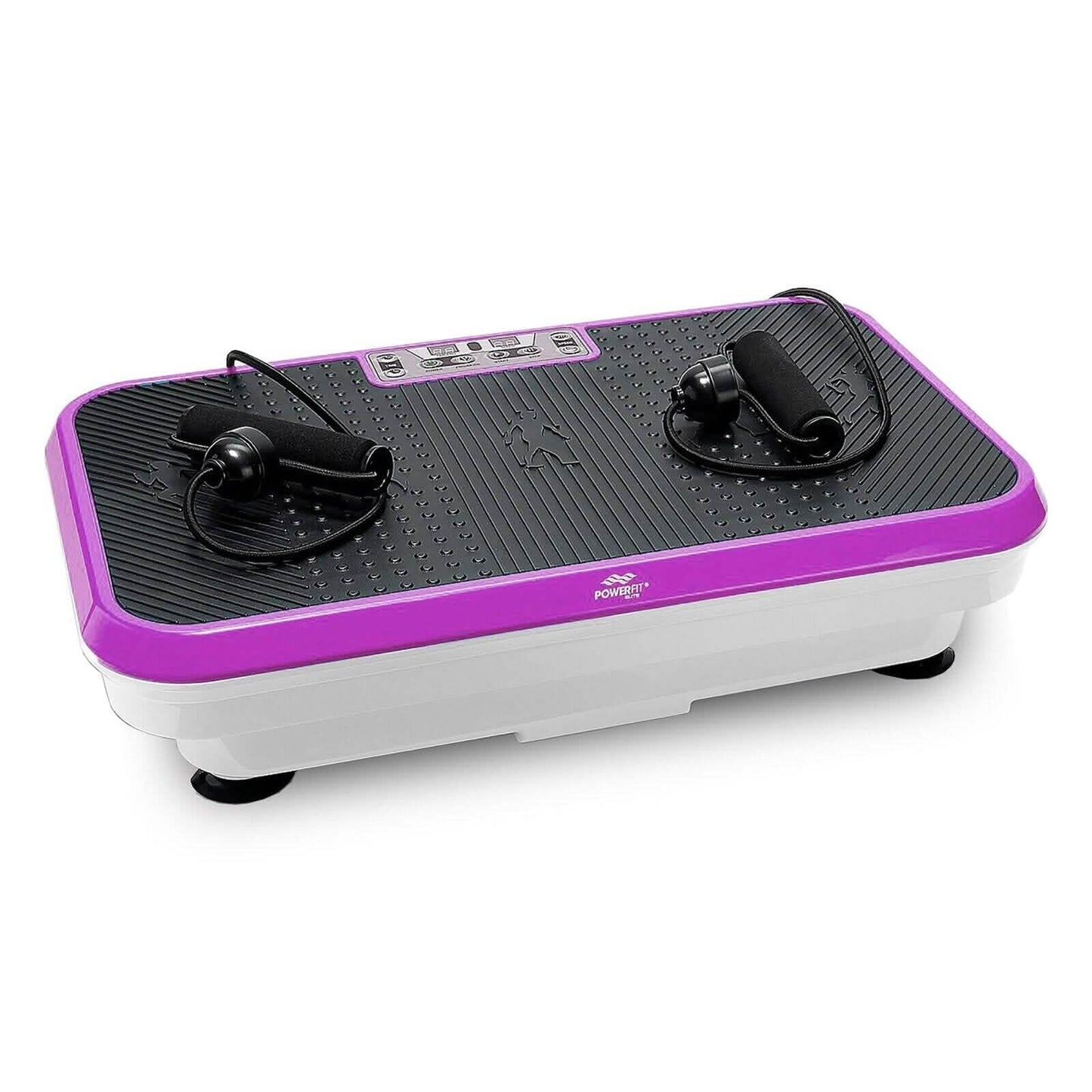 Plataforma vibratoria PowerFit Elite con bandas de ejercicio y colchoneta (reacondicionado)