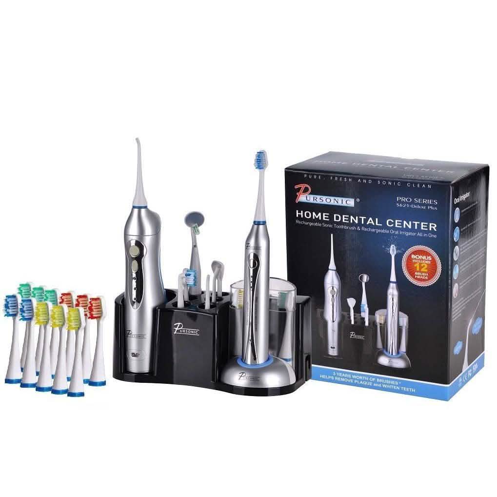 Cepillo de dientes sónico recargable y limpiador bucal Pursonic S625