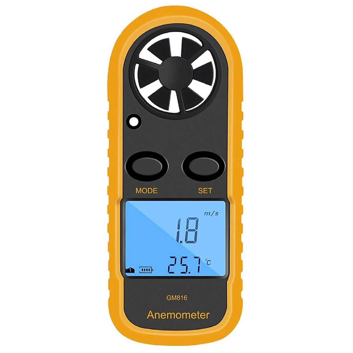 Medidor de velocidad del viento (anemómetro digital) Qotone GM816