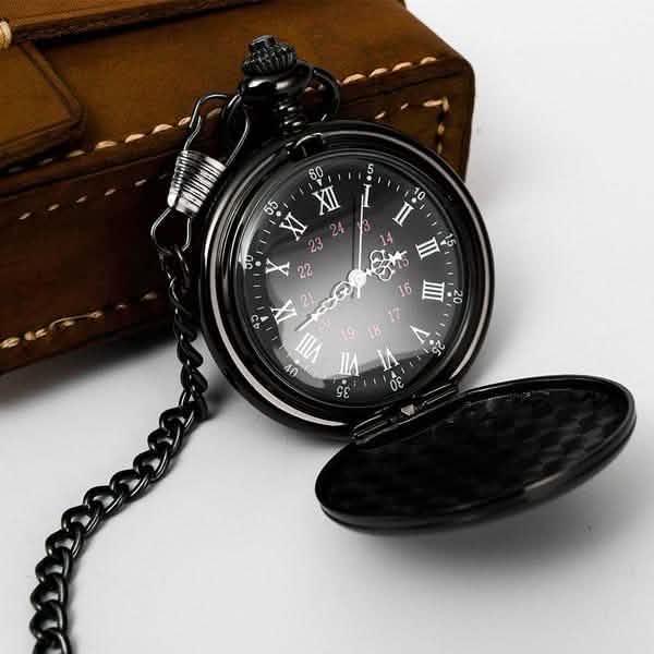 Reloj de Bolsillo Retro Elegante para Hombre con Cadena