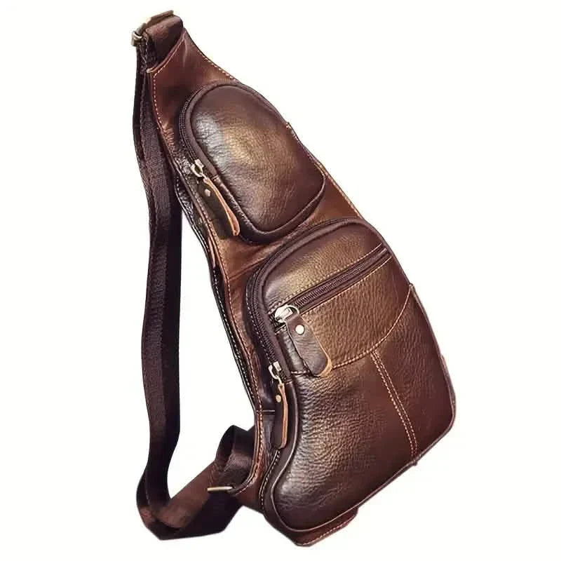 Bandolera de cuero robusto de estilo vintage