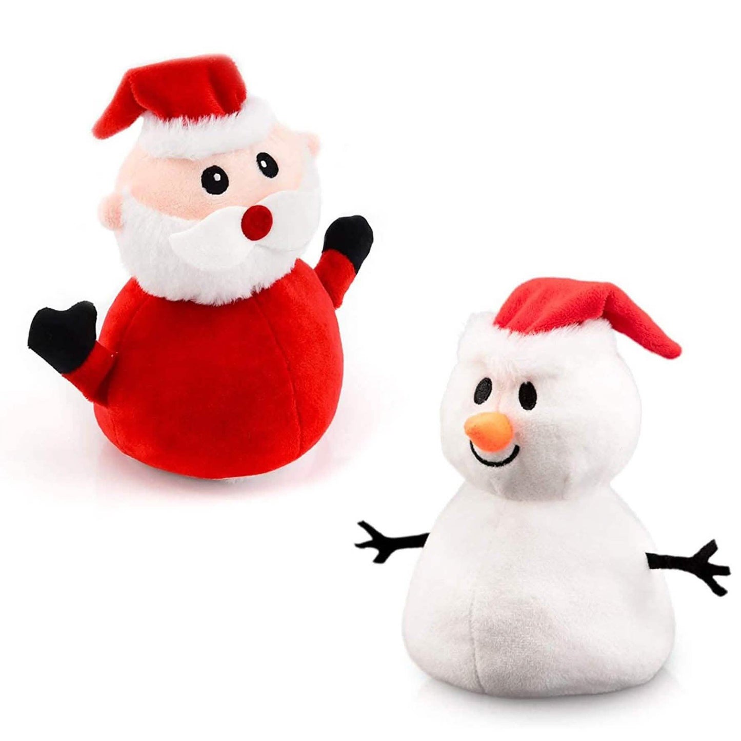 Muñeco de peluche de Papá Noel, juguete de muñeco de nieve de Navidad de doble cara, regalo para niños