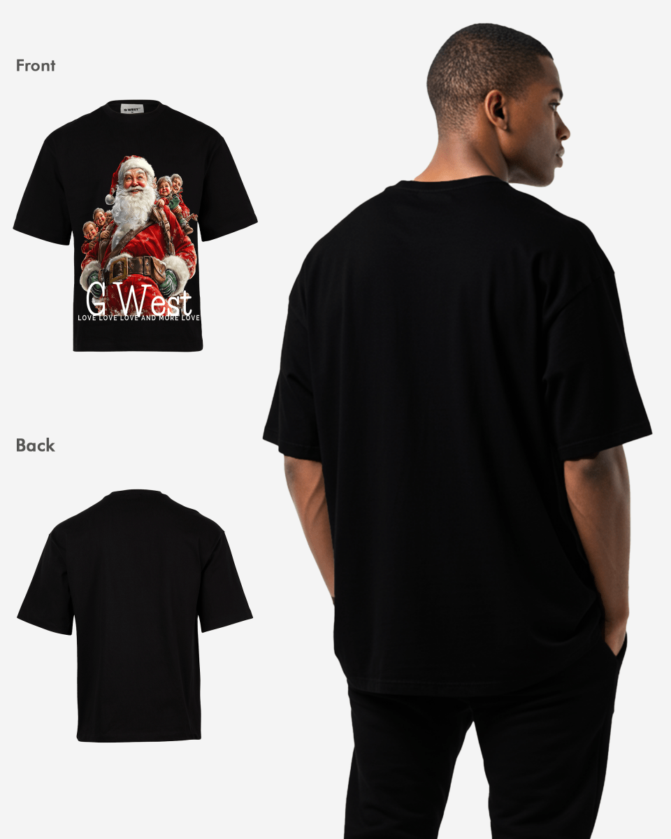 G West Santa's Joyride Oversized T-Shirt Mens