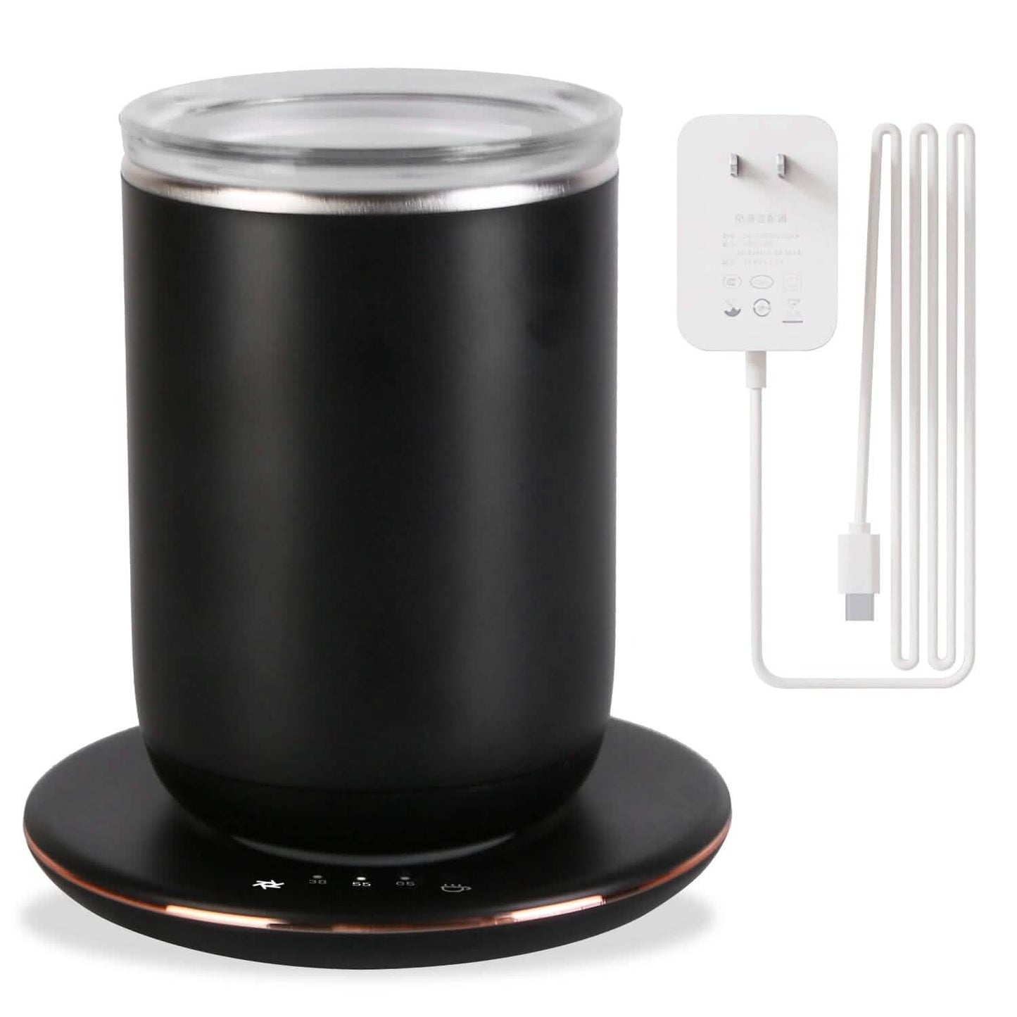 Taza de café auto搅拌able con tapa, control de temperatura, 3 configuraciones de calor