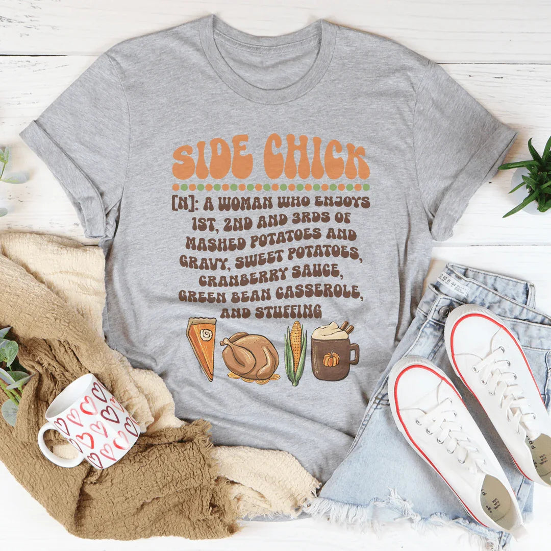 Camiseta de Acción de Gracias con la definición de "Side Chick"