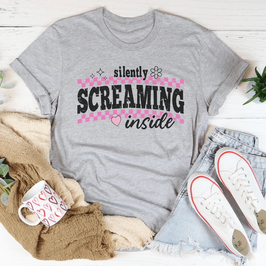 Camiseta gritando en silencio por dentro
