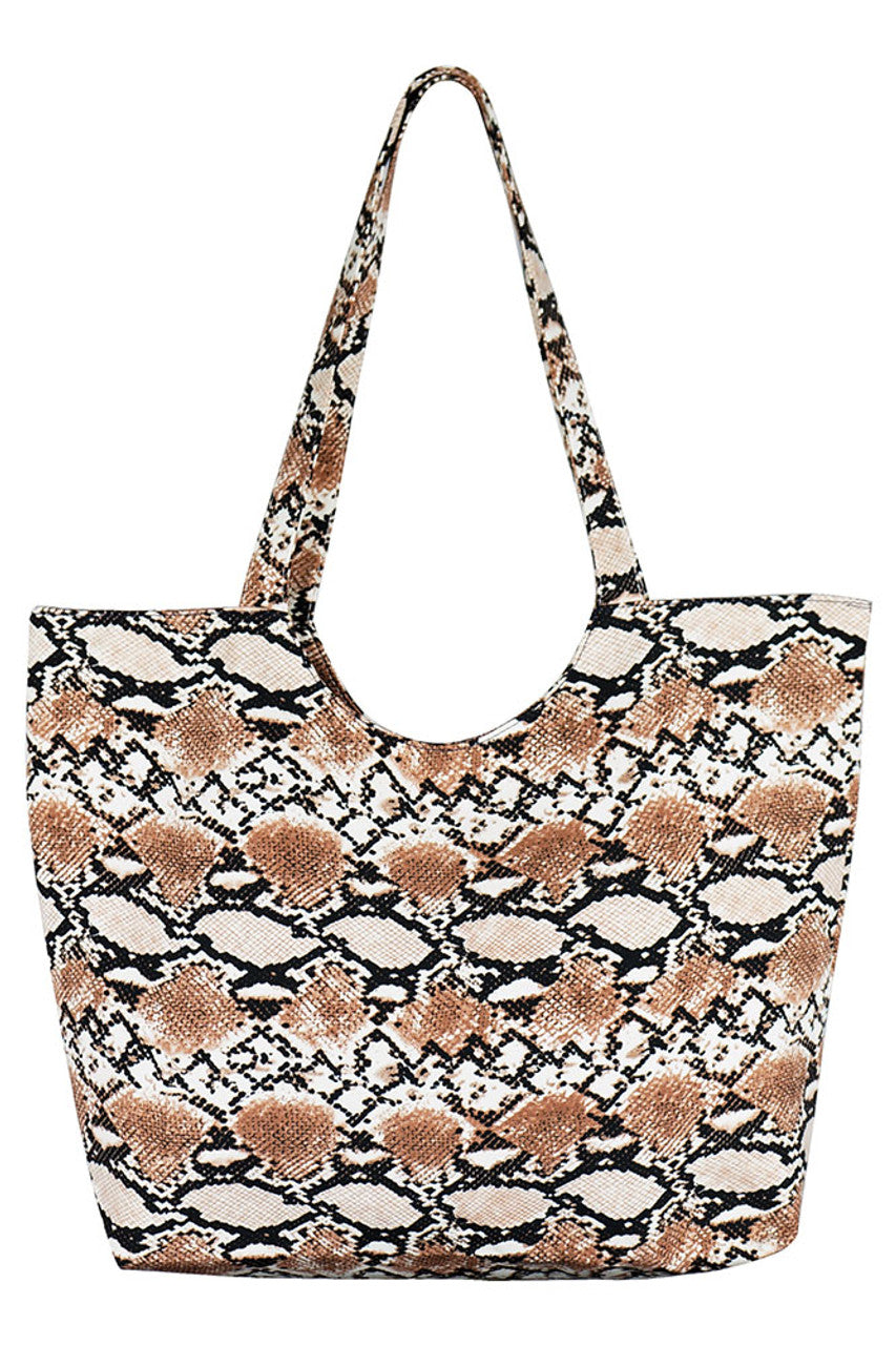 Snake Print Tote Bag