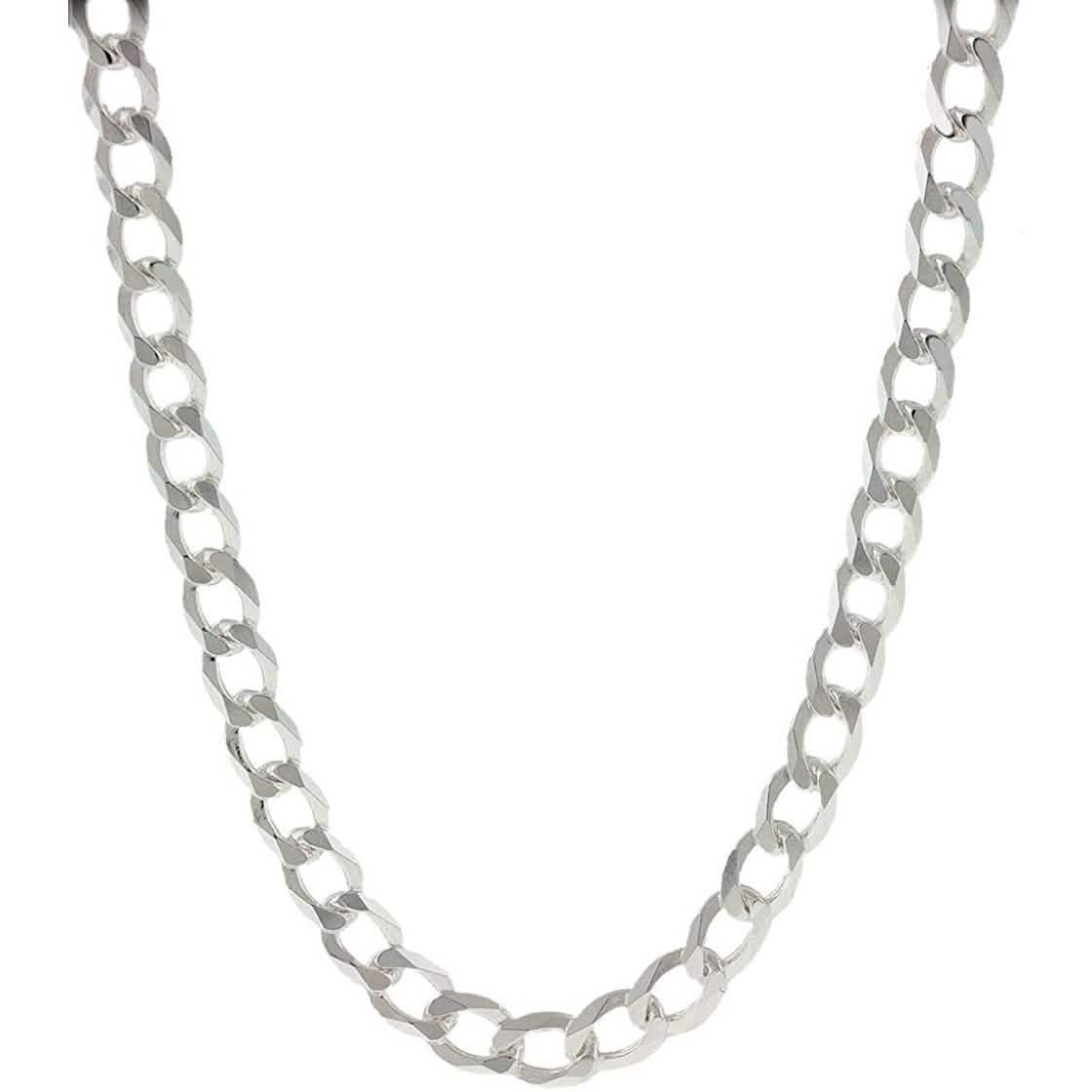 Cadena Cubana Sólida de Plata de Ley 925 de 4,5mm
