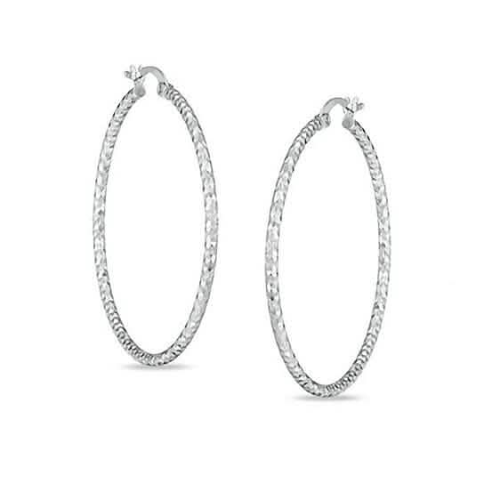 Arracadas de Plata Esterlina con Corte Diamantado