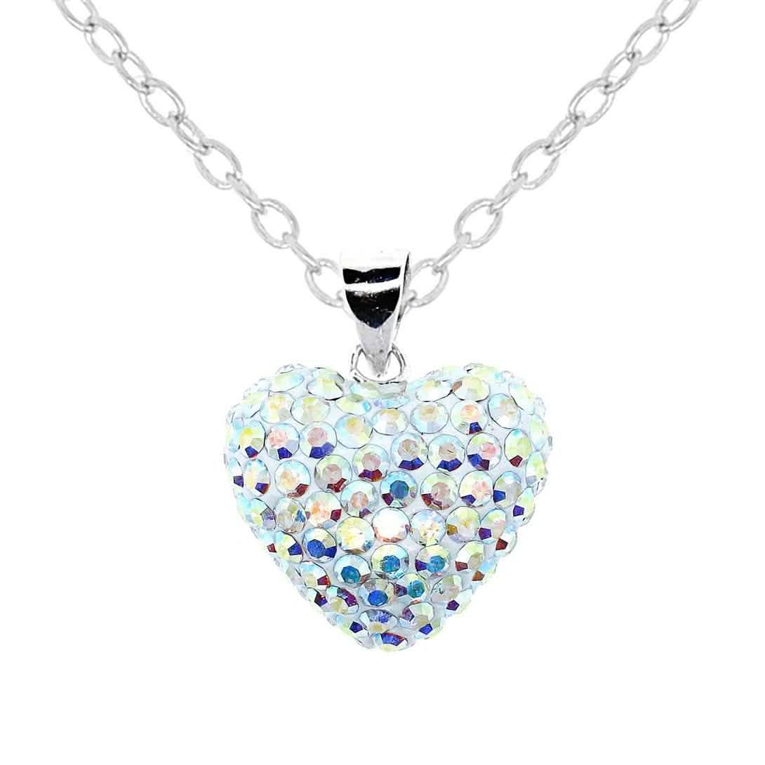 Collares de plata de ley con corazón de amor