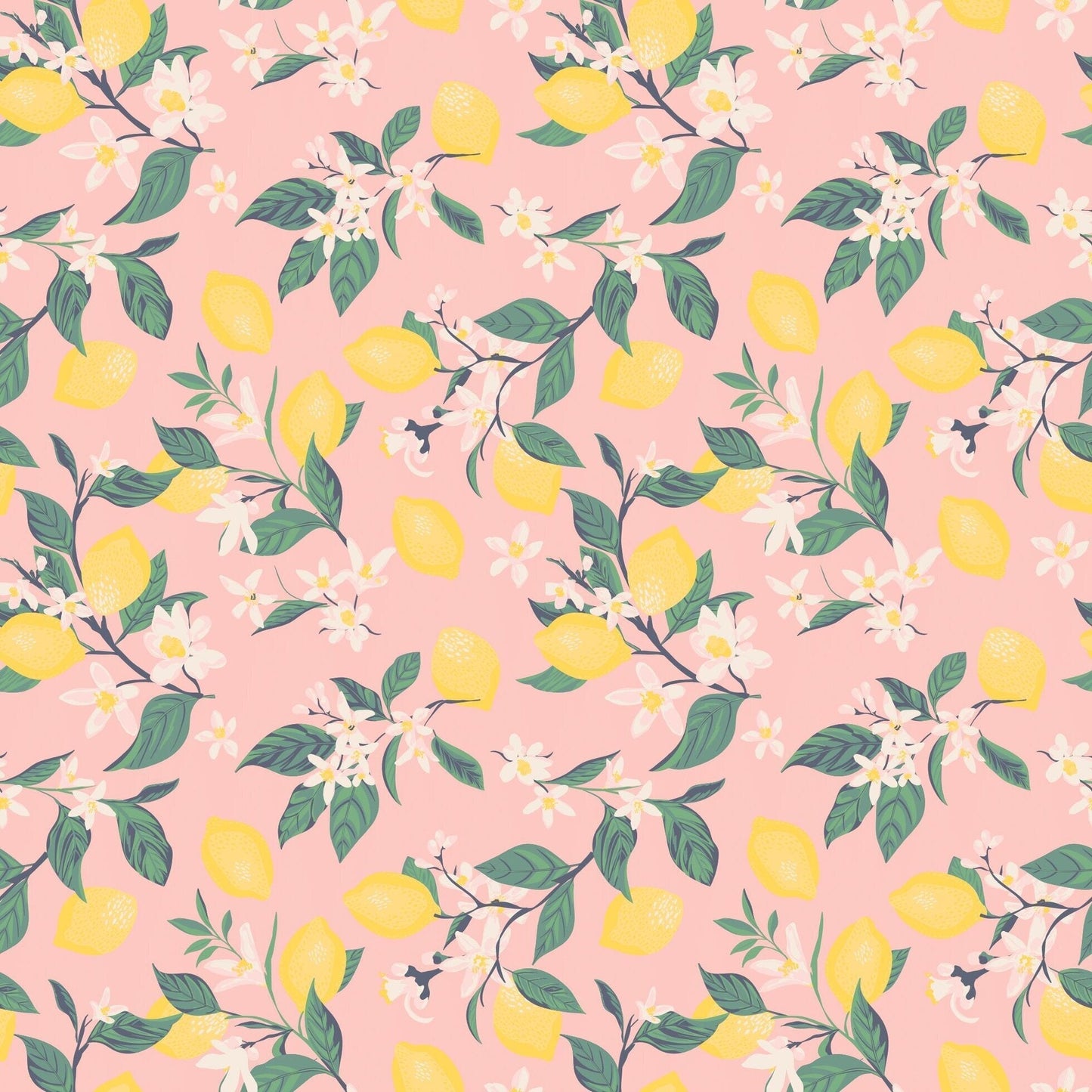 Vestido Swirly Girl de Manga Corta Estampado Floral Limón Rosa