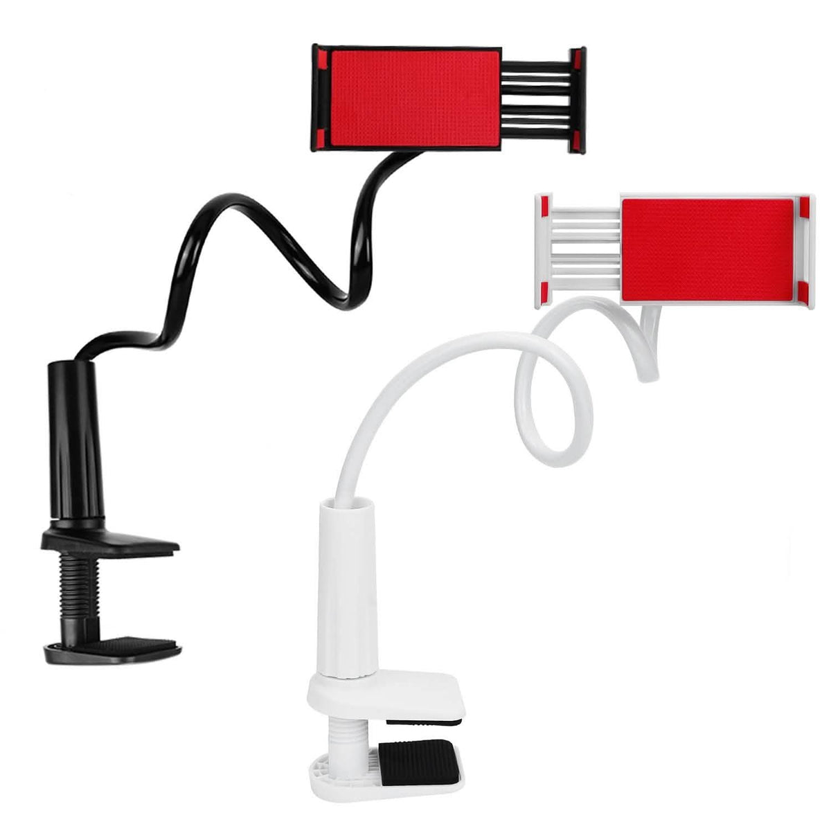 Soporte de cuello de cisne para tablet con clip giratorio 360°
