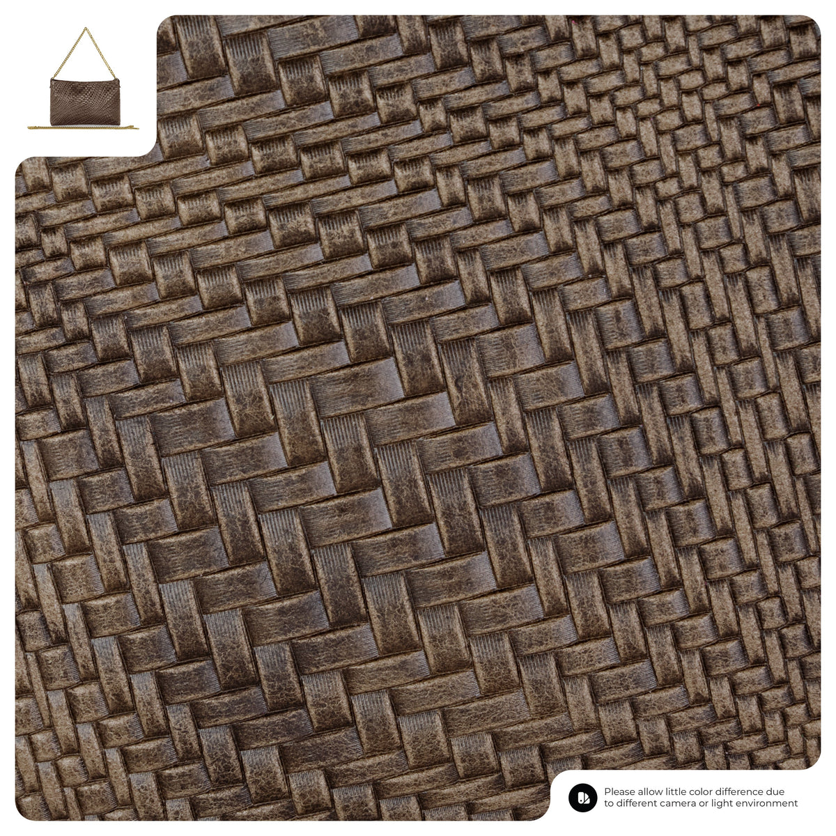 Italian Genuine Basketweave-Embossed Suede Crossbody Bag | Bergamo