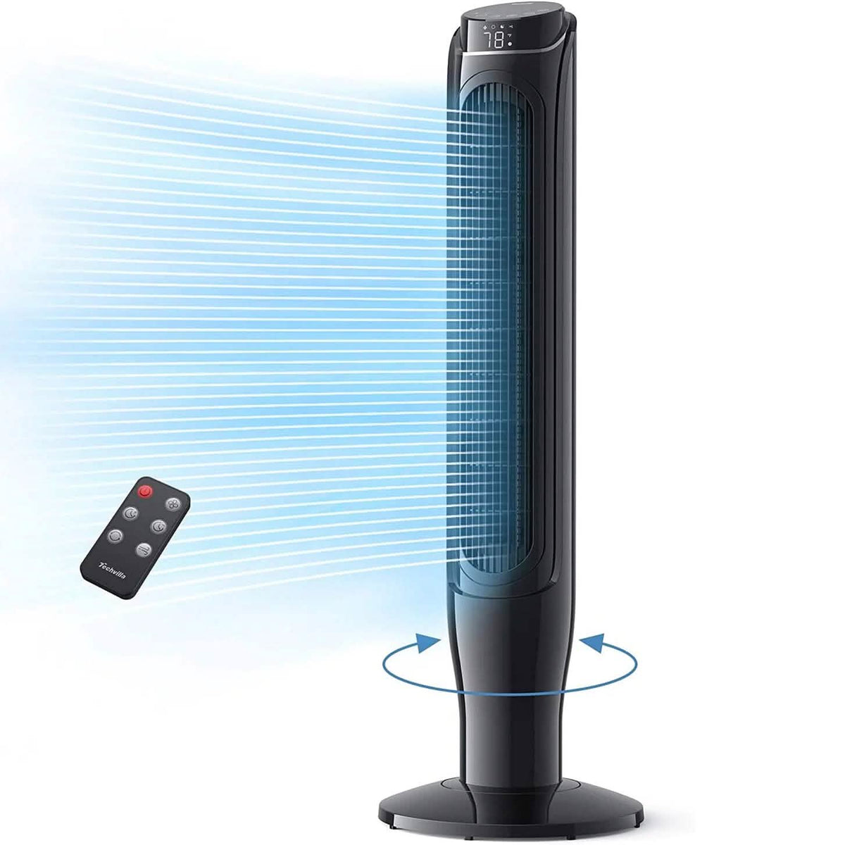 TECHVILLA 360° Oscillating Fan with Remote Control