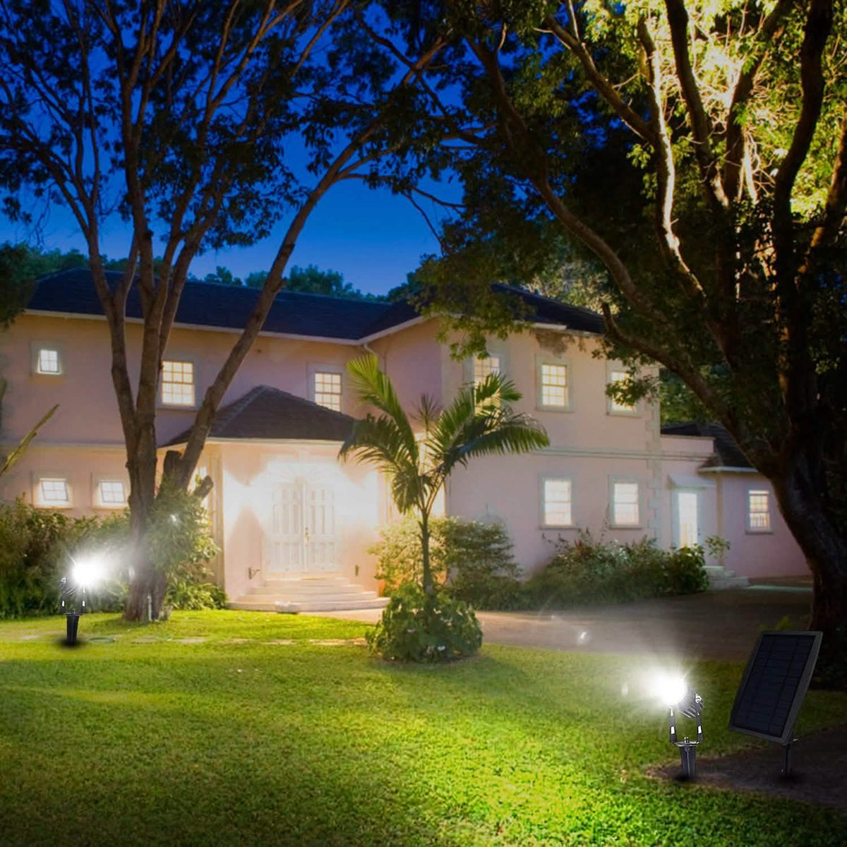 Foco Solar Doble para Exterior