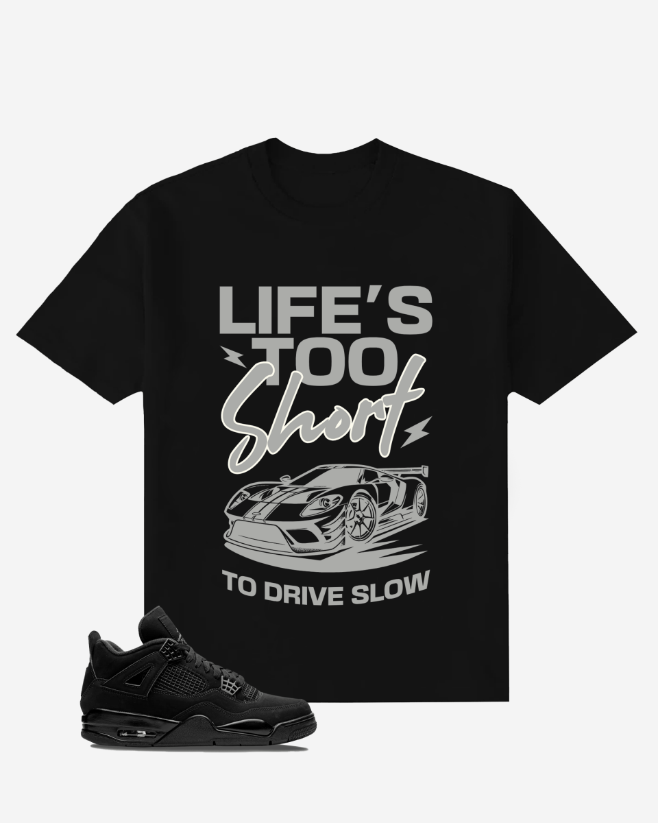 G West Typography Car Oversized T-Shirt Mens