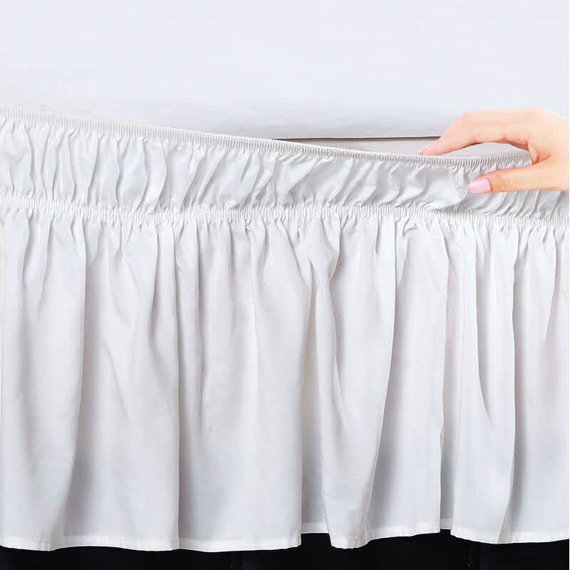 Faldón de cama elástico con volantes Easy Wrap de 16 pulgadas de Undercliff