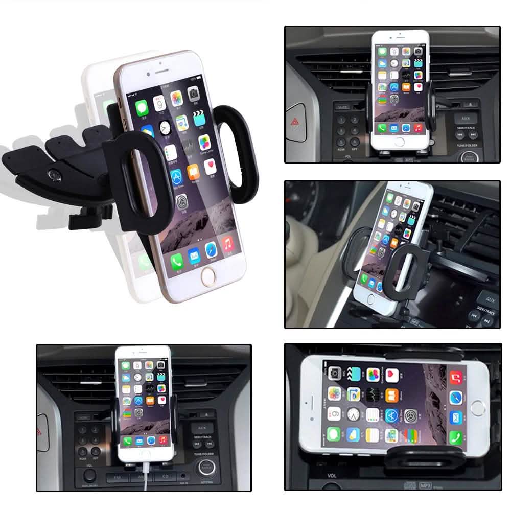 Soporte Universal de Cuna para Rejilla de Ventilación de Coche de 360° para Teléfono Móvil iPhone