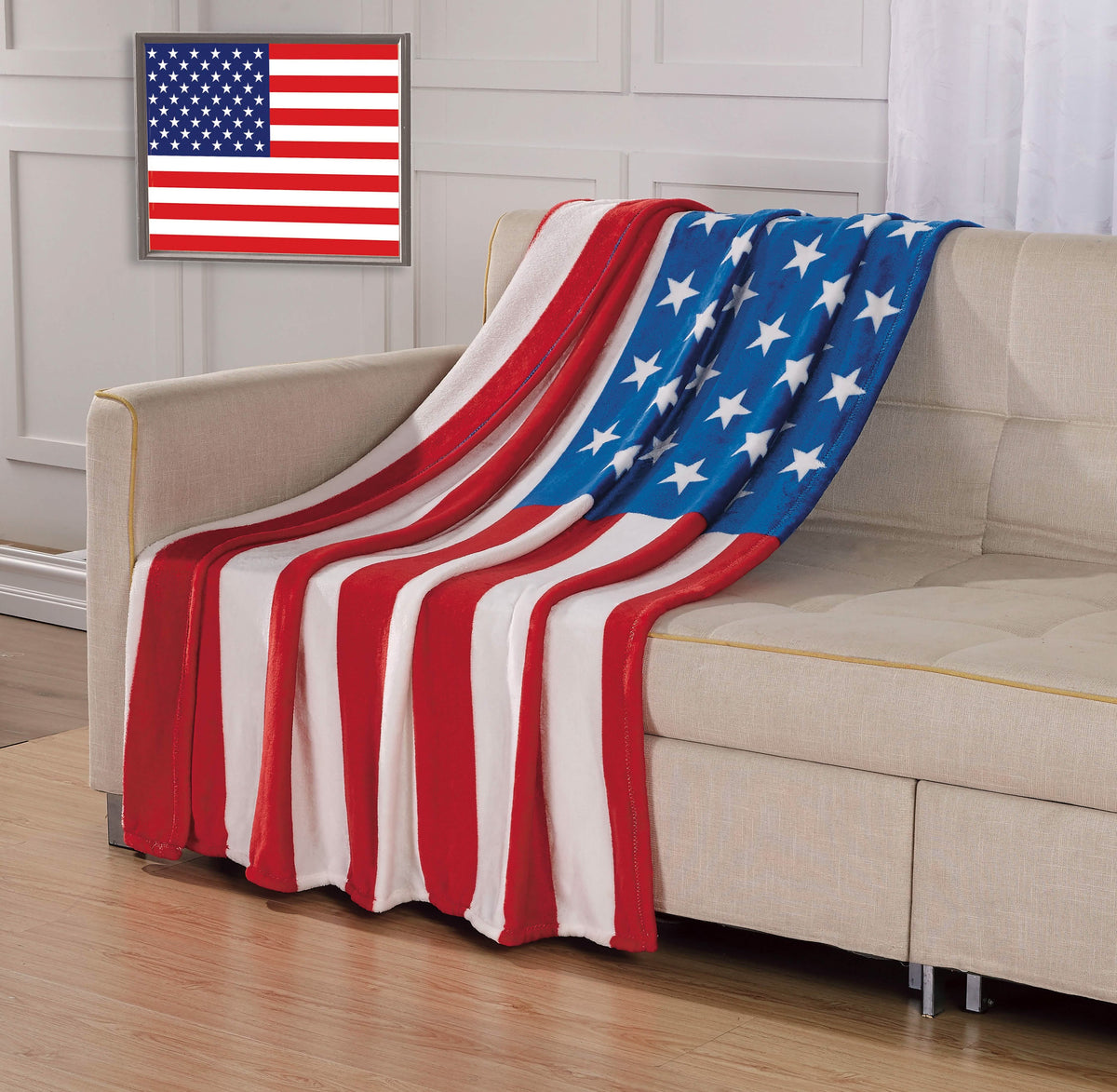 Manta de tiro con la bandera de Estados Unidos